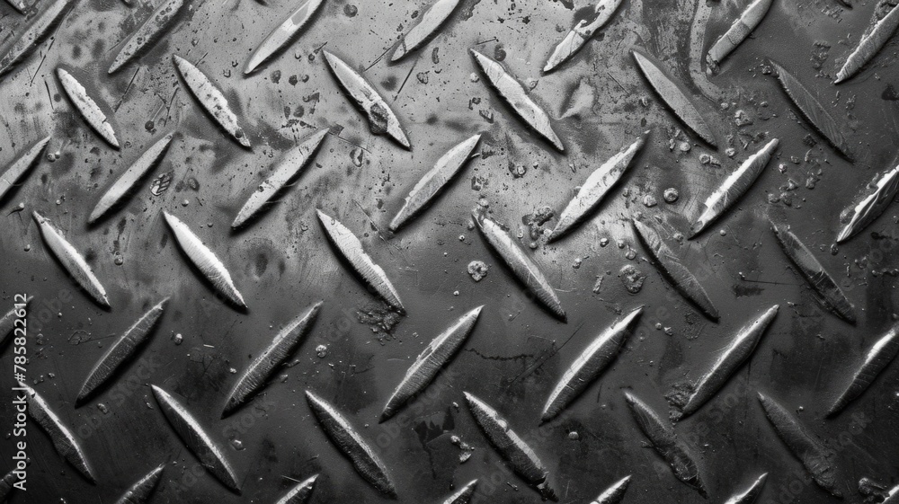 Poster grunge metal texture with diagonal dimples - an image depicting diagonal dimpled metal texture with 