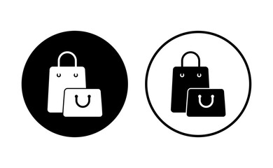 Shopping bag icon set. shopping icon vector