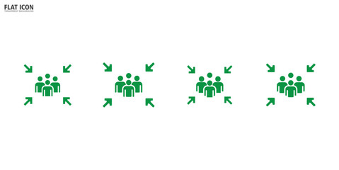 Green Assembly point sign. gathering point signboard, Assembly point icon, emergency evacuation icon symbol, assembly sign vector illustration in transparent background. - obrazy, fototapety, plakaty