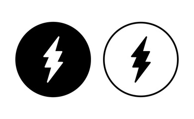 Lightning icon set. electric icon vector. power icon. energy sign