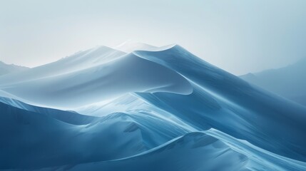 Sleek and modern photograph of desert dunes with minimalist style. - obrazy, fototapety, plakaty