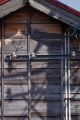 街中の様々な建造物の壁の模様