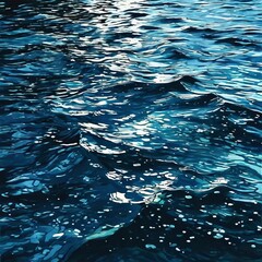 a Water surface in vibrant blue