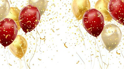 Birthday Celebration with Shining Balloons