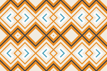 Ikat Fabric Paisley Embroidery Background. Ikat Damask Geometric Ethnic Oriental Pattern traditional.aztec Style Abstract Vector illustration.design for Texture,fabric,clothing,wrapping,sarong.
