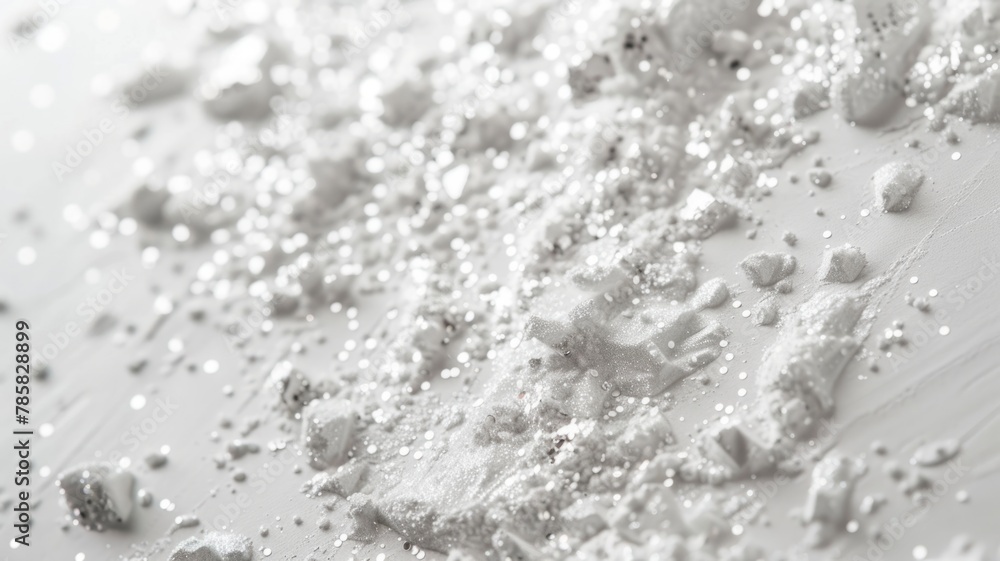 Poster close-up of sparkling silver glitter texture - this image features a detailed macro shot of sparklin