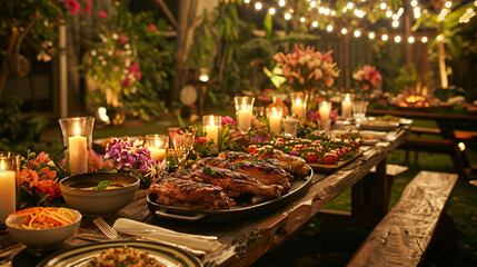 Enchanting garden party under twinkle