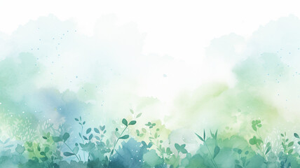 Fototapeta na wymiar Watercolor style flower garden illustration
