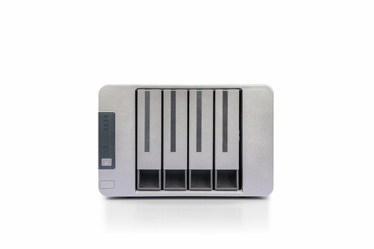 hard drive storage cabinet isolated on white - Powered by Adobe