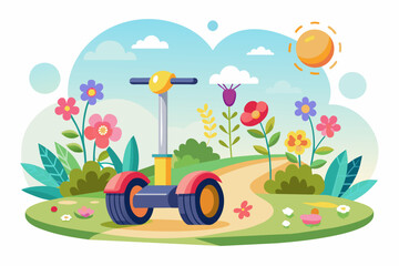 Charming road Segway with flower decorations.