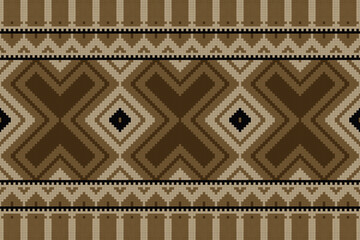 Motif Ikat Floral Paisley Embroidery Background. Ikat Background Geometric Ethnic Oriental Pattern traditional.aztec Style Abstract Vector design for Texture,fabric,clothing,wrapping,sarong.