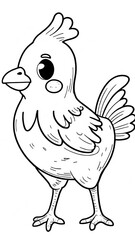Naklejka premium draw a chicken