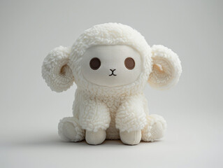 A lovable goat plush toy designed with large
