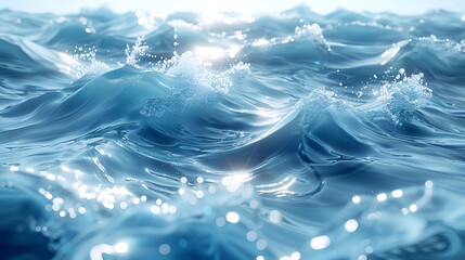 surface,
Transparent blue clear water surface texture with ripples, splashes, and bubbles