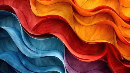 Creative wavy abstract multicolored background.