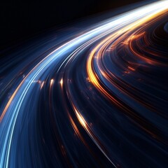 Fototapeta na wymiar Abstract swirl of blue light - 1