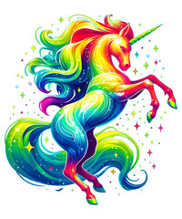 Obraz na płótnie Canvas LGBT Pride Unicorn PNG