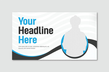 Modern youtube thumbnail design template 