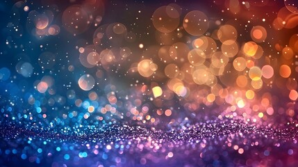 Beautiful glitter background, glowing light effects, bokeh effect, blurred background, soft tones, and a sense of dreaminess.