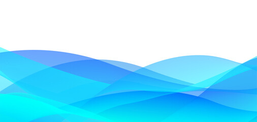 曲線で構成された抽象的な青色の背景素材