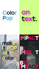Vertical Color Pop Text