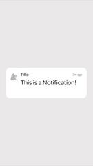 Vertical Notification Title Overlay