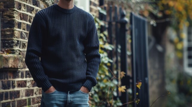 The shoulders are relaxed and the body is leaning slightly back demonstrating a laidback and easygoing attitude. .