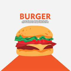 Simple Poster Food design Burger V2