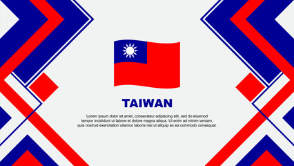 Taiwan Flag Abstract Background Design Template. Taiwan Independence Day Banner Wallpaper Vector Illustration. Taiwan Banner