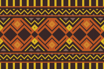 Ikat Damask Paisley Embroidery Background. Ikat Triangle Geometric Ethnic Oriental Pattern Traditional. Ikat Aztec Style Abstract Design for Print Texture,fabric,saree,sari,carpet.