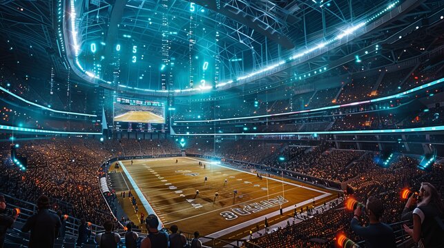 AR-Enhanced Live Sports Event with Real-Time Stats and Player Information Overlays