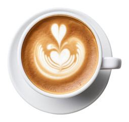 Obraz premium PNG Coffee cup latte drink mug