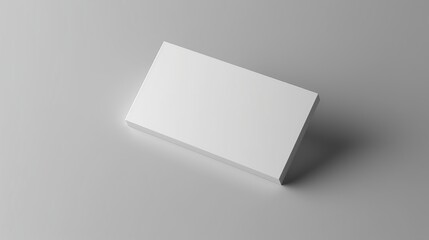 Blank white card mockup on white background, 3D rendering