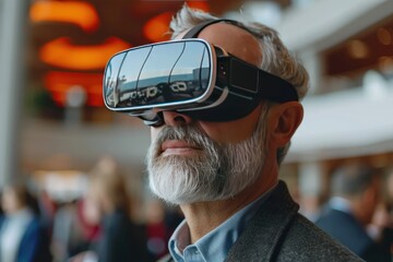 Vr experience senior business manager man