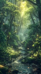 Enchanting Emerald Sanctuary A Mystical Forest Oasis Veiled in Natural Wonder