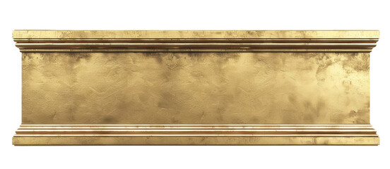Golden panel isolated on transparent background