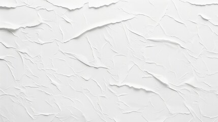 White paper wall. White creased texture background