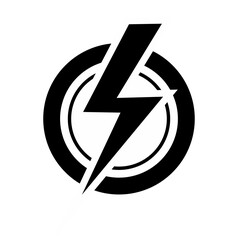 illustration of a lightning symbol with a shield