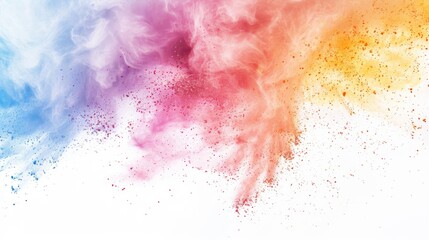 abstract multicolored powder splatted background,Freeze motion of color powder exploding/throwing color powder