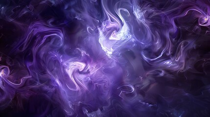 Obraz premium Swirling abstract mists in deep purples and blacks, symbolizing the mysterious Halloween night.