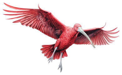 Obraz premium PNG Ibis spreading wings animal flying bird