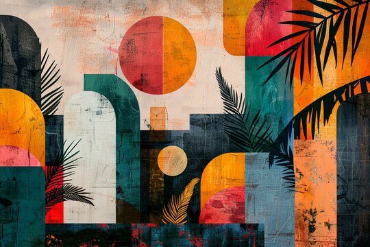 Wild geometric narrative, abstract safari prints