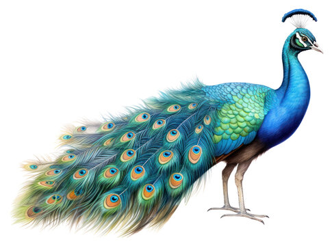 PNG Indian peafowl spreading tail bird peacock drawing