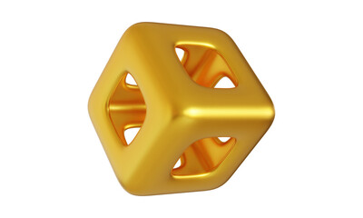 3d golden symbol