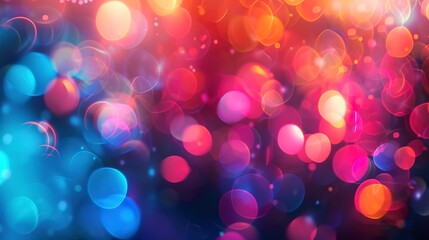 Party lights bokeh abstract, with warm glows, symbolizing warmth, love, and community. 