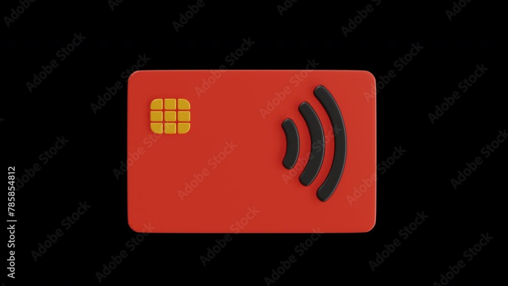 Aufkleber 3d animation of wifi card wireless connectivity with new hardware | alpha channel