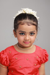 Girl with Kerala festive costume