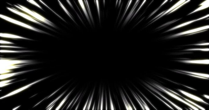 Speed action line motion graphic overlay inspired by Japanese animation. Included light yellow glowing effect.
