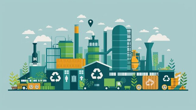 Sustainable Product Lifecycle Illustration