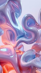 3D animated sequence of evolving organic shapes